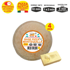 Prepizza Personal a la leña Mantequilla 18 cm. aprox.