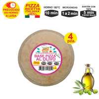 Prepizza Personal a la leña al Olivo 18 cm. aprox.