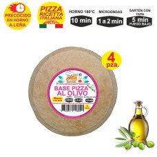 Prepizza Personal a la leña al Olivo 18 cm. aprox.