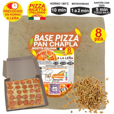 Prepizza Cuadrado a la leña Pan Chapla 35 cm. aprox.