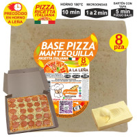 Prepizza Cuadrada a la leña al Tradicional 35 cm. aprox.