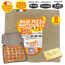 Prepizza Cuadrada a la leña al Tradicional 35 cm. aprox.