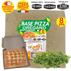 Prepizza Cuadrada a la leña al Orégano 35 cm. aprox.