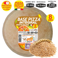 Prepizza familiar a la leña Integral 35 cm. aprox.