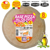Prepizza familiar a la leña al Olivo 35 cm. aprox.