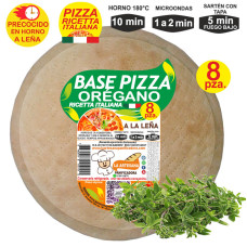 Prepizza familiar a la leña al Orégano 35 cm. aprox.