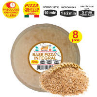 Prepizza Mediana a la leña al Integral 26 cm. aprox. 
