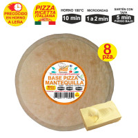 Prepizza Mediana a la leña Mantequilla 26 cm. aprox. 